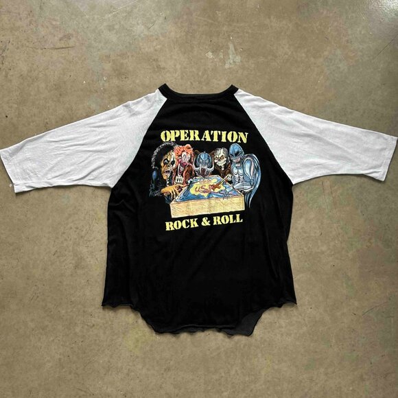 RARE Vintage 1991 Judas Priest Tour Baseball Tee - Picture 2 of 6